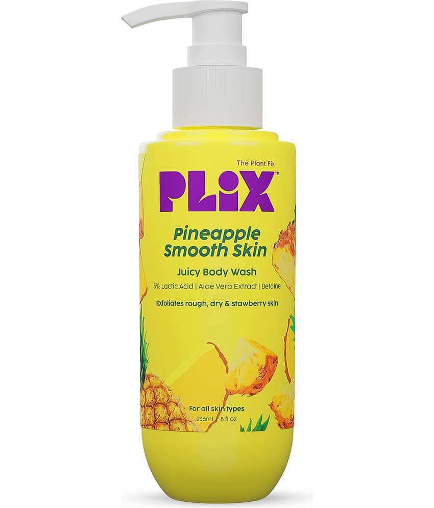 Plix Pineapple 5% Lactic Acid Exfoliating Body Wash For All Skin Types For Dry, Rough Skin 236 ml