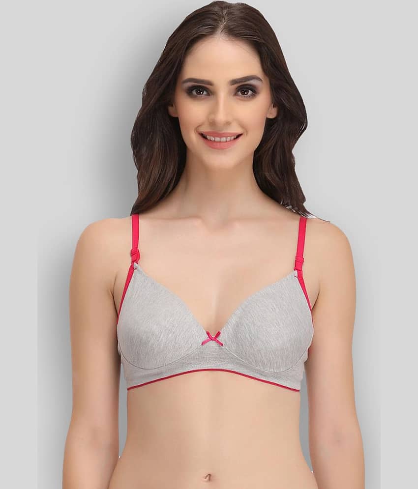 Clovia Poly Cotton Non Padded Women's T-Shirt Bra ( Pink )