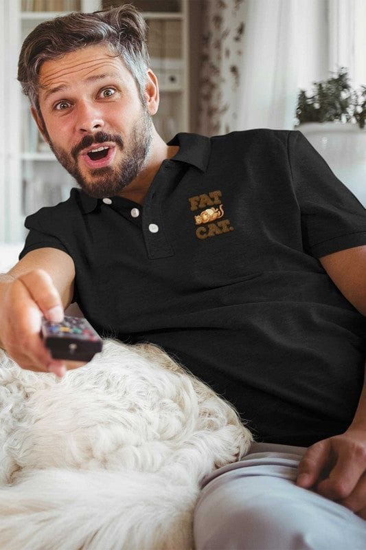 Polo Neck T-Shirt (Men) - Fat Cat (11 Colours)