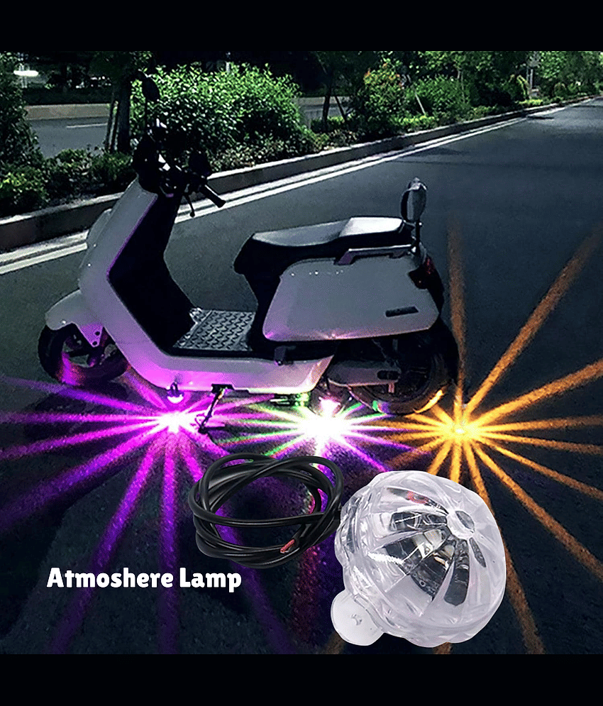 Aksmit Multicolour LED Star Light for Bike, Scooty Brake Light, 12V, 20W, Pack of 1