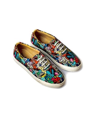 Women Sweat Absorption Lightweight Abrasion Slip Resistant Canvas Sneakers