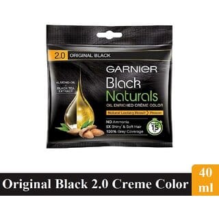 Garnier Naturals Creme Hair Color, Original Black - Pack Of 1 (40ml)