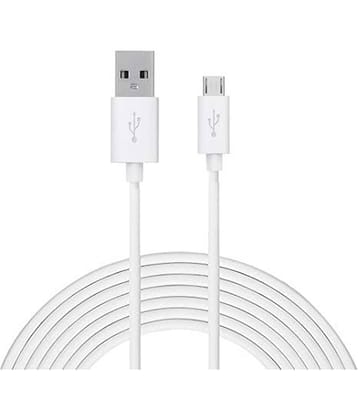 THRIFTKART - 1M Long Micro USB Fast Charging USB Cable | Micro USB Data Cable | Quick Fast Charging Cable | Charger Sync Cable | High Speed Transfer Android Smartphones V8 Cable (3.4 Amp, 1m,) (White)