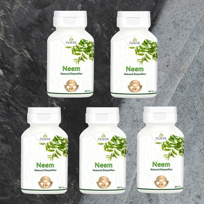 Neem - Natural Detoxifier-60 Capsules / pack of 5