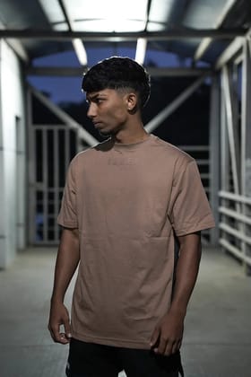 Signature MESH TEE [BROWN]-XS