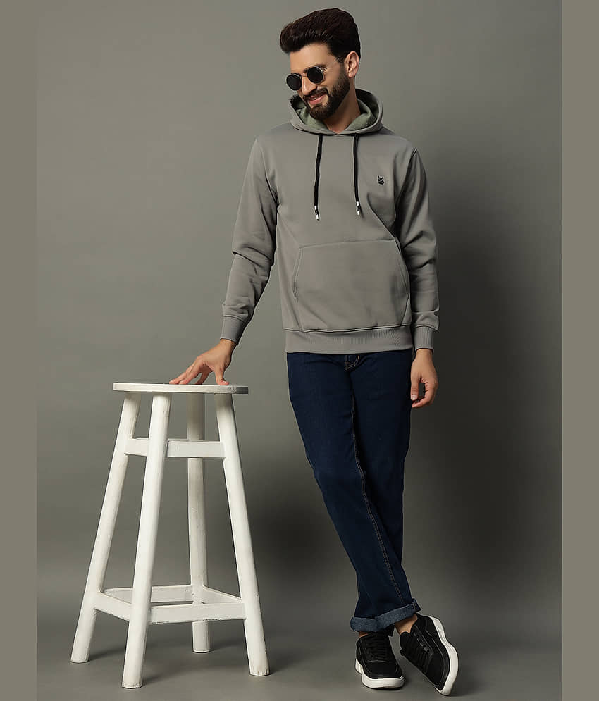 stelvin Cotton Blend Hooded Men's Sweatshirt - Navy Blue ( Pack of 1 )