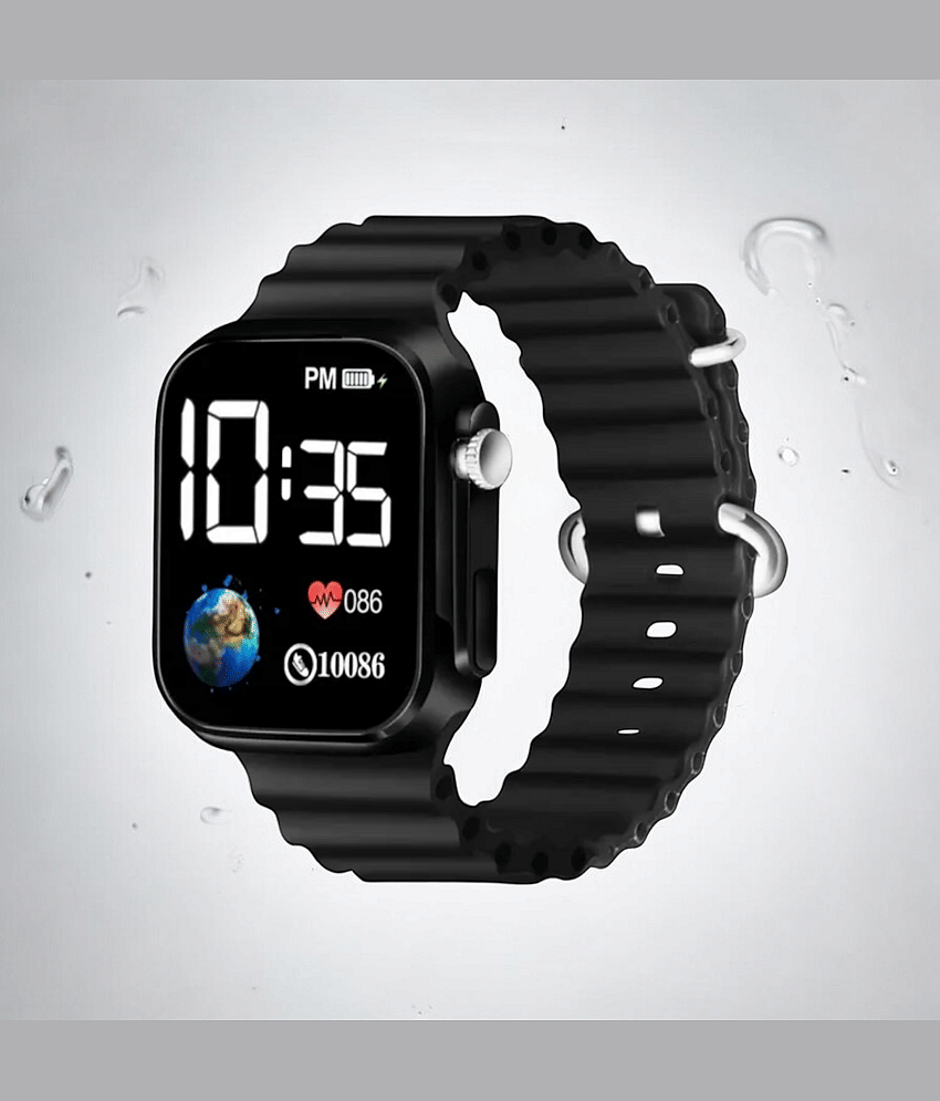 DECLASSE Black Silicon Digital Men's Watch