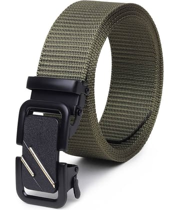 SILKSHOPPING - Green Nylon Men's Casual Belt ( Pack of 1 )