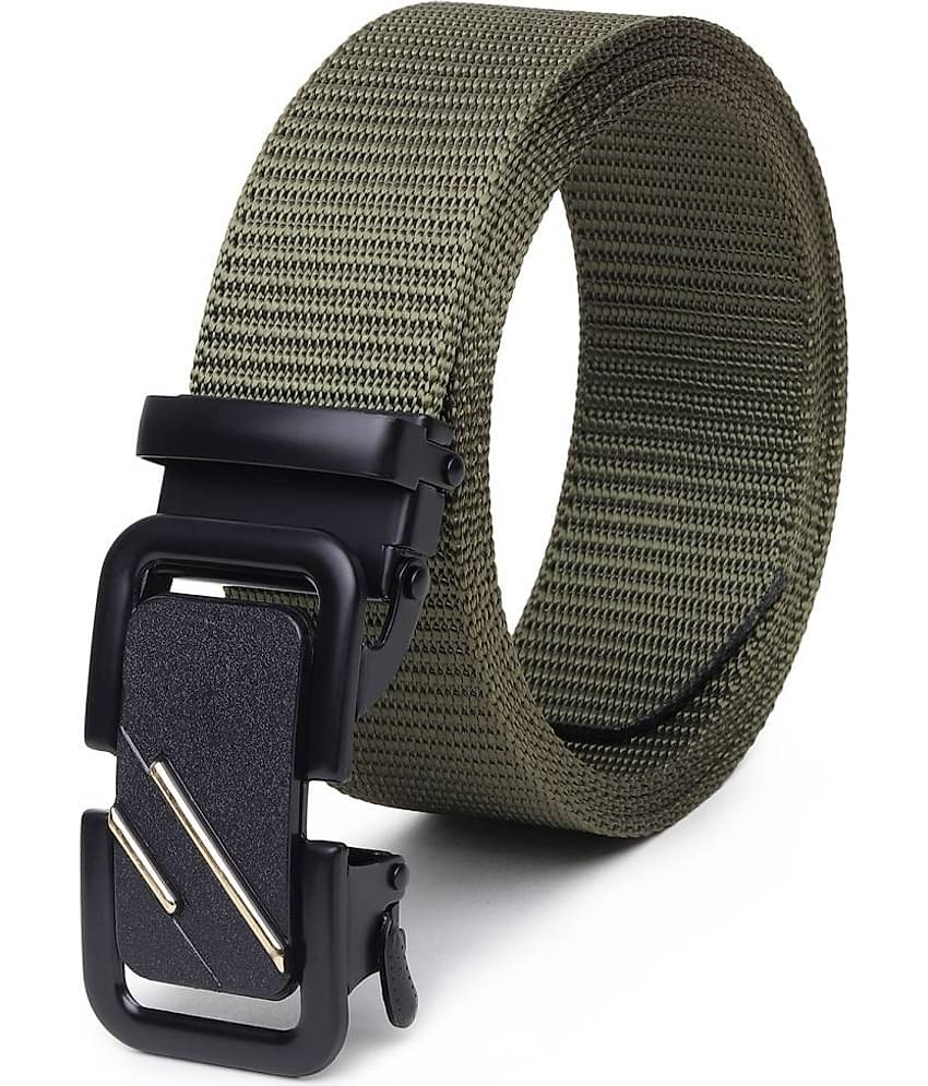 SILKSHOPPING - Green Nylon Men's Casual Belt ( Pack of 1 )