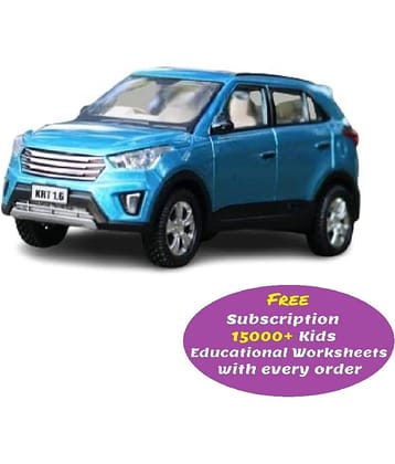 Kidsaholic Creta 1.6 SUV Toy Car with Pull Back Action(Random color) (Free subscription of kids Educational worksheets)