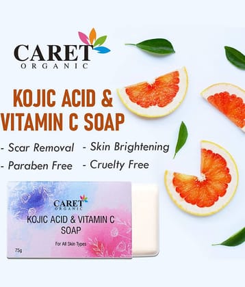 Caret Organic Skin Whitening Kojic Acid & Vitamin C Bathing Bar for All Skin Type ( Pack of 1 )