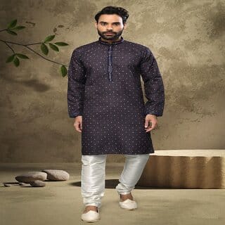 Raivat Ethnic Blue Colour Cotton Digital Print Kurta Pajama 1568 Raivat Ethnic Blue Colour Cotton Digital Print Kurta Pajama 1568
