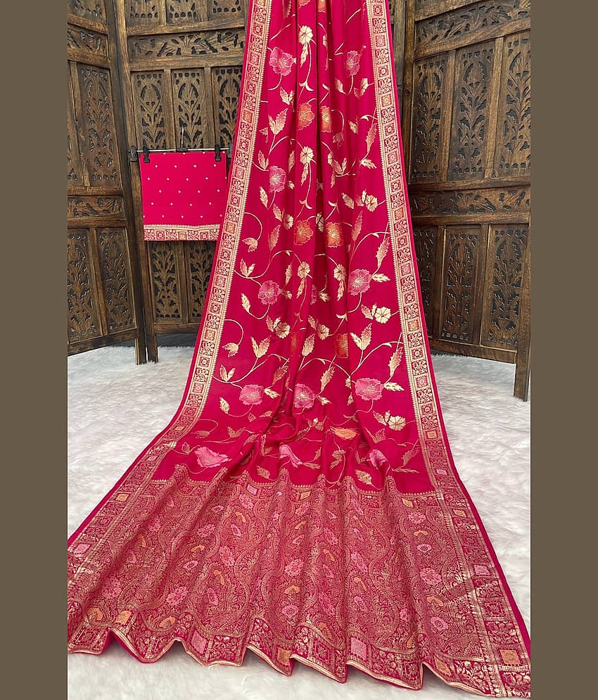 fab woven Art Silk Woven Design Kanjeevaram Sarees With Unstitched Blouse Piece ( Turquoise )