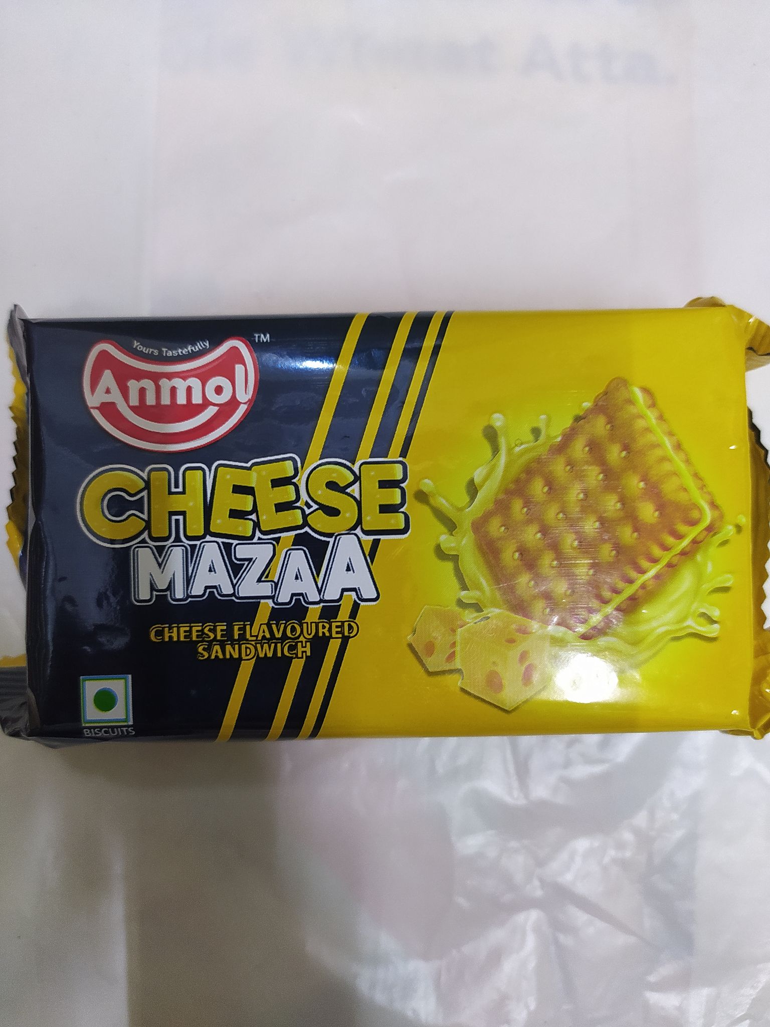 Anmol Cheese Mazaa Cheese flavoured Sandwich Biscuits 