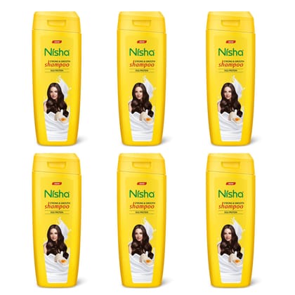 Nisha Egg Protein Shampoo for Strong & Smooth Hair 75ml Pack of 6