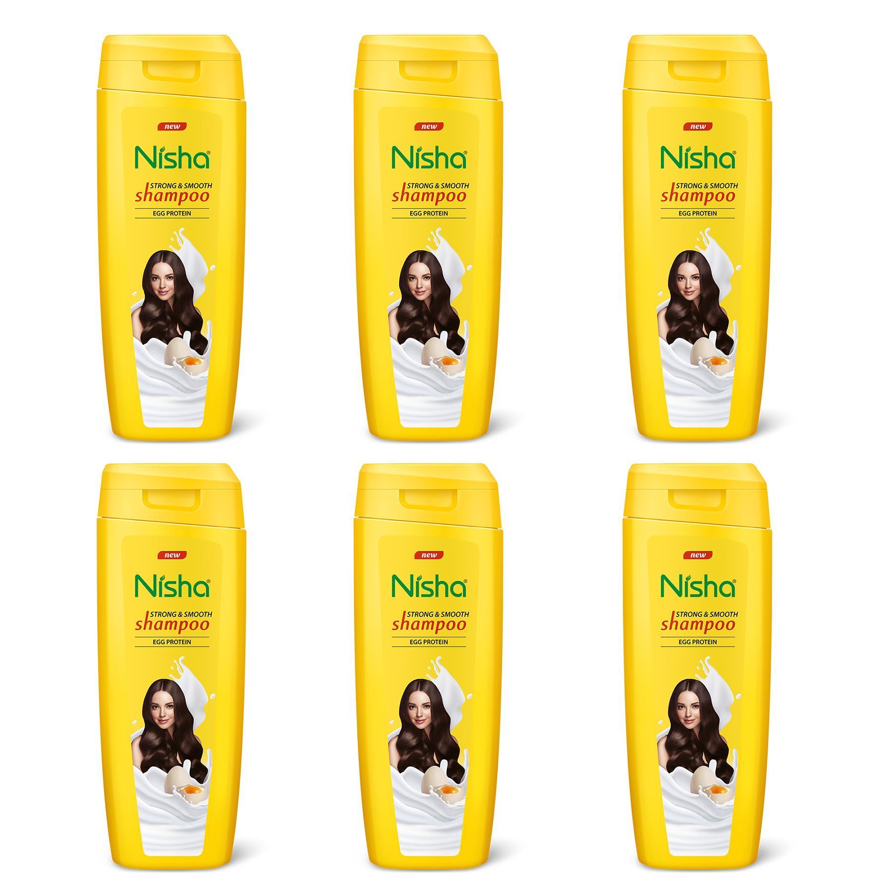 Nisha Egg Protein Shampoo for Strong & Smooth Hair 75ml Pack of 6