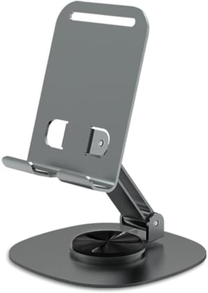 coku Mobile Phone Stand 360° Rotation Height and Angle Adjustable Cell Phone Stand for Desk Office Foldable Desktop Phone Holder for Smartphone 4-10'' Tablet Holder (Gray) Violet / Standred