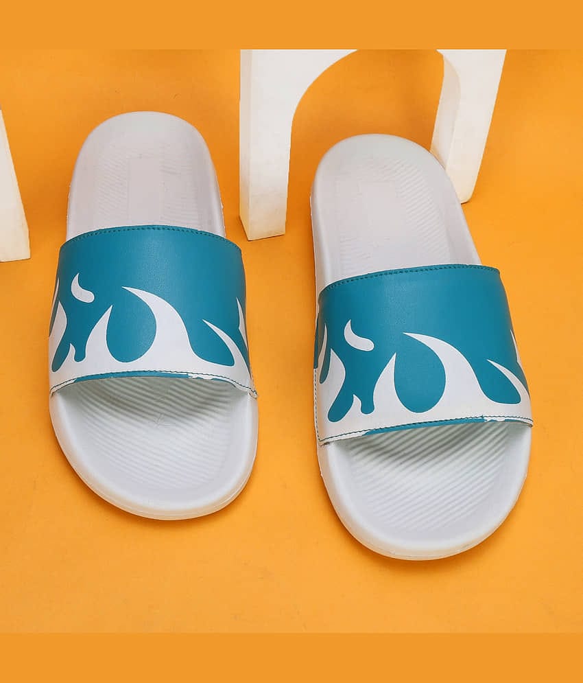 PERY PAO Sea Green Men's Slide Flip Flop