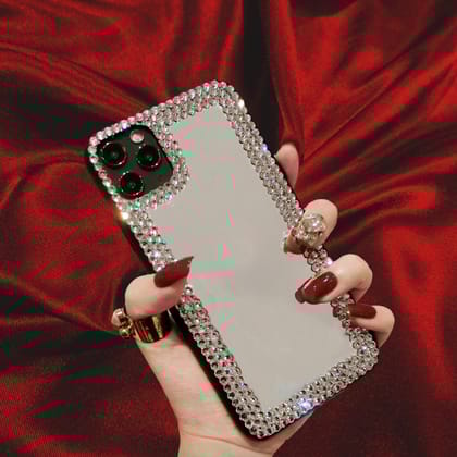 Diamond Rhinestones Mirror Case-iPhone 13 Pro