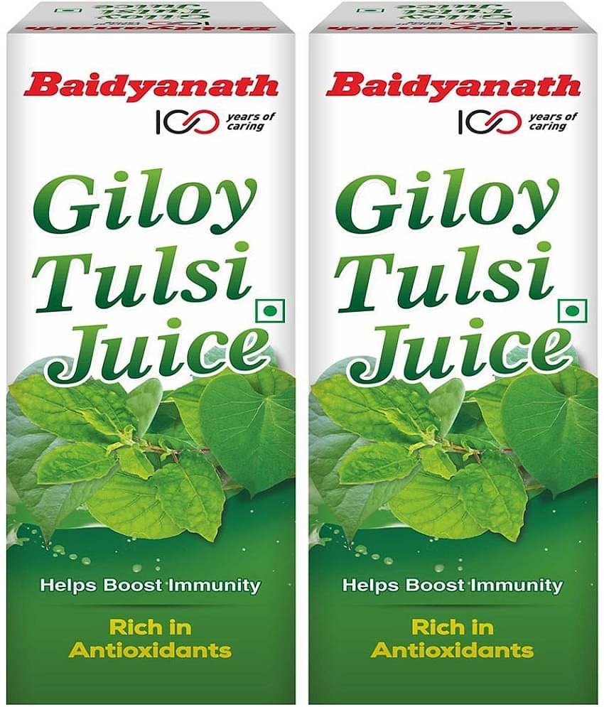 Baidyanath Giloy Tulsi Herbal Juice - 1000ml|Helps Boost Immunity & Promotes Good Health (Pack of 2)