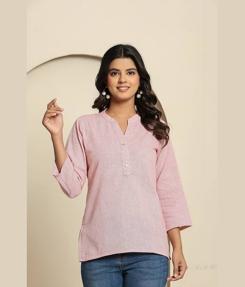 Flamboyant Women's Cotton Regular Top ( Pink )