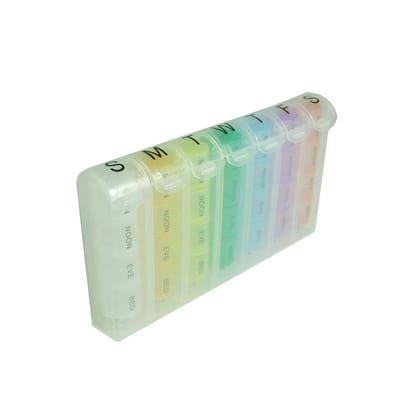 EZYFIT Pill Organizer 7 Days Weekly Tablet Medicine Storage Organizer Box