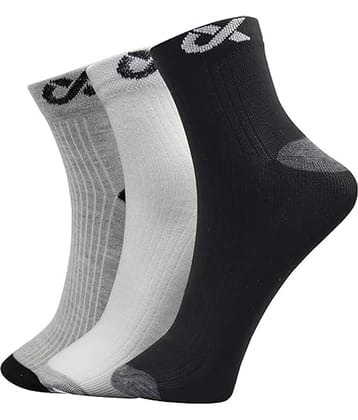 XJARVIS Pack of 3 Men's Cotton Blend Ankle Length Socks ( Multicolor )