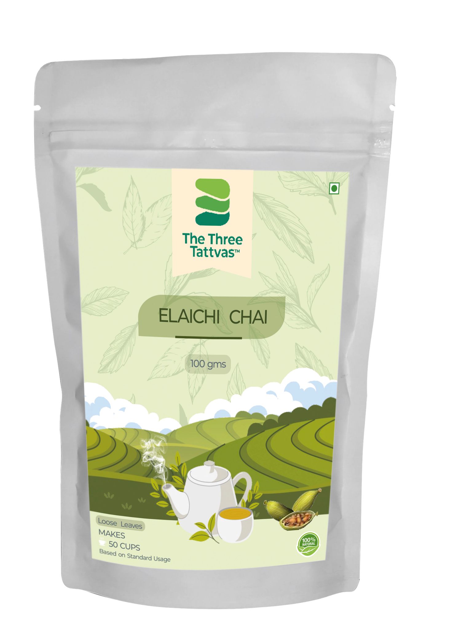 The Three Tattvas Elaichi Chai, 100 gm