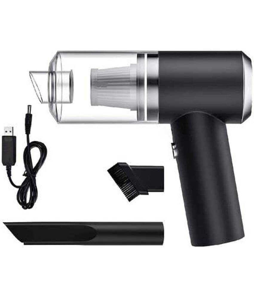 Vacuum Cleaner 120W High-Power Wireless 2 in 1 Vacuum Cleaner Dust Collection/Lighting Car Pet Hair Vacuum Portable USB Rechargeable (Black)