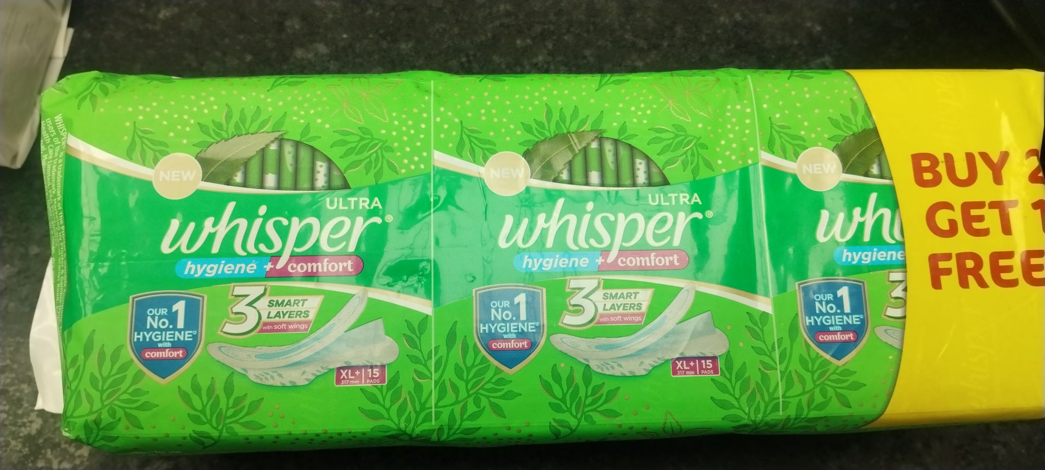 Whisper ultra hygiene buy 2 get 1 free 