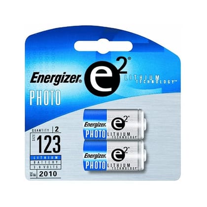 Energizer E2 Lithium Photo Battery 123 3V 2/Pack