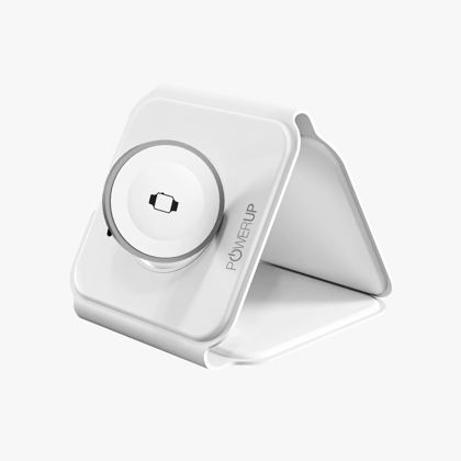 POWERUP 3IN1 23W Flat MagSafe Wireless Charger for iPhone | AirPods | Watch - White