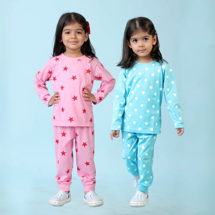 KUCHIPOO Baby Boys Girls T-Shirts and Pyjamas Set-3-6 months