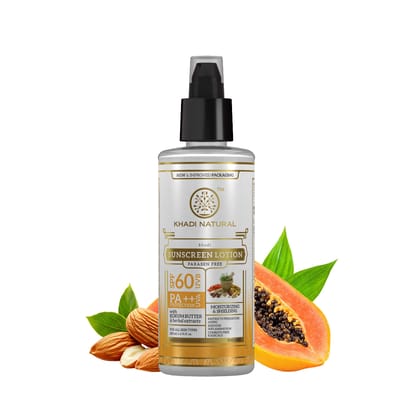 Khadi Natural Sunscreen Moisturising Lotion - SPF 60 - 100ml Khadi Natural Sunscreen Moisturising Lotion - SPF 60 - 100ml