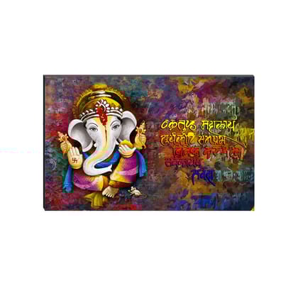 6MM MDF Lord Ganesha Satin Matt Texture UV Art Painting