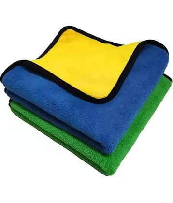 Bizarro.in Multicolor 800 GSM Microfiber Cloth For Automobile ( Pack of 2 )