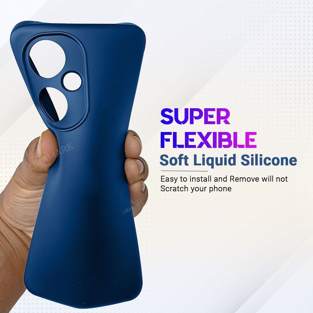 LIRAMARK Liquid Silicone Soft Back Cover Case for OnePlus Nord CE 3 Lite 5G / 1+Nord CE 3 Lite 5G