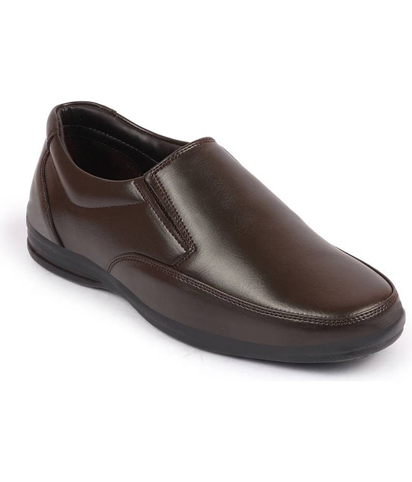 Fausto Brown Men's Slip On Formal Shoes