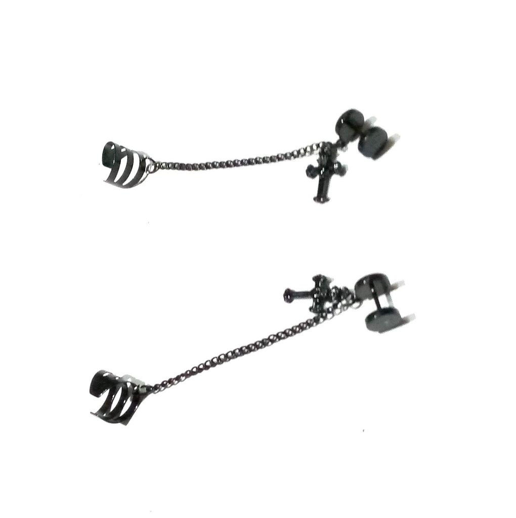 Nawani 1 Pair Mens Jewellery Black Studs Earring/Earring for Men/Boys/Boyfriend. - Earrings | Buy online on ZillyBuy