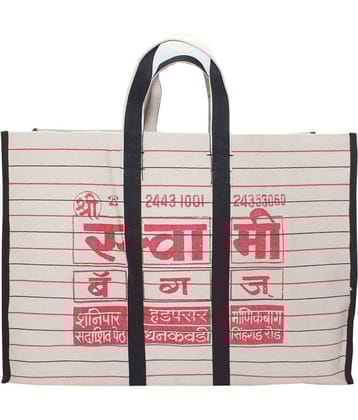 Goodluck Cotton Canvas Grocery Shopping Bag Extra Large Heavy Duty Handcrafted Multipurpose Bag for Grocery Milk Vegetable Storage (14 X 8.5 X 20)