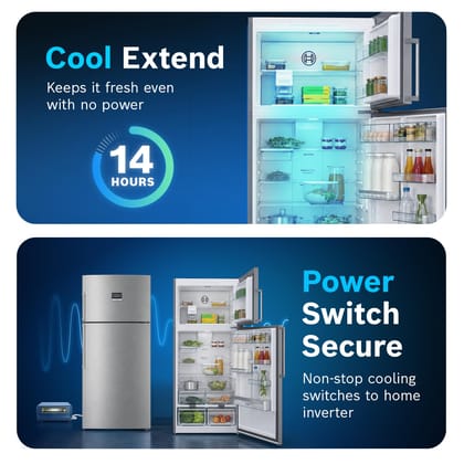 Bosch 641L, 1 Star, Frost Free Inverter Double Door Refrigerator, XXL Space, VitaFresh Plus Technology, Digital Display Panel (2026 Model, KDN86AID0I, Steel Finish) Bosch 641L, 1 Star, Frost Free Inverter Double Door Refrigerator, XXL Space, VitaFresh Pl