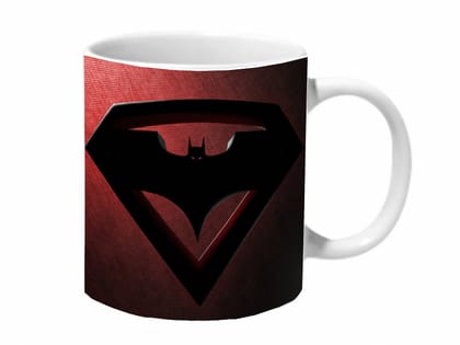 Multicolor Superman Bat Ceramic Mug