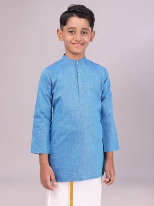 Boys Cotton Blue Full Sleeves Kurta Selective Boy-Kids 01 - 02 Yrs / F/S / Blue