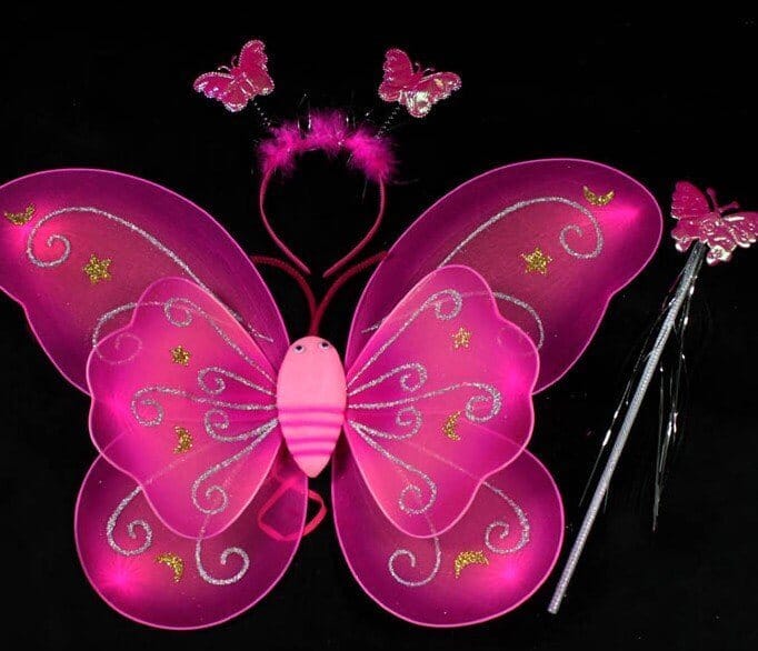 Butterfly Wings with Wand and Headband - Party and Festive Needs | Buy online on ZillyBuy