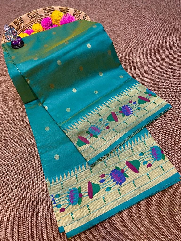 Payal Lotus Border Paithani Soft Tana Silk Sarees