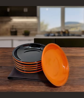 Inpro 12 Pcs Plastic Black Quarter Plate