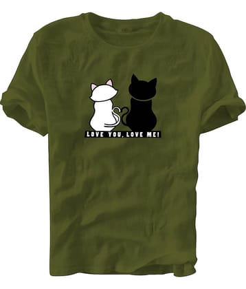 fashion and youth Pack of 1 Cotton Blend Relaxed Fit Men's T-Shirt ( Olive )