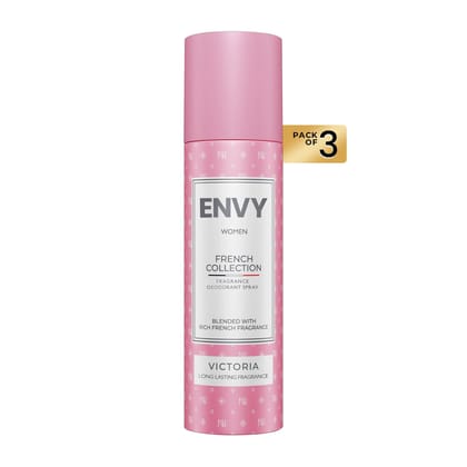 ENVY Pack of 3 Victoria Deos For Women - 120ml Each