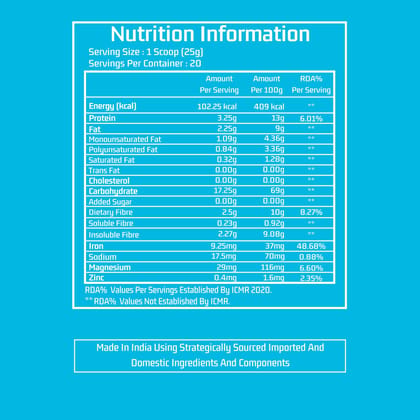 Myfitness iOat H2O | Instant Ready To Mix Beta Glucan Rich Flavoured Oats Powder | Myfitness Oats Breakfast Cereals
