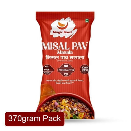 Magic Bowl Maharashtrian Thali Combo: Misal (2x40g), Sev Sabji (2x45g) & Puran Poli Masala - Complete Festive Meal Kit - Pack of 6 (Total 370g)